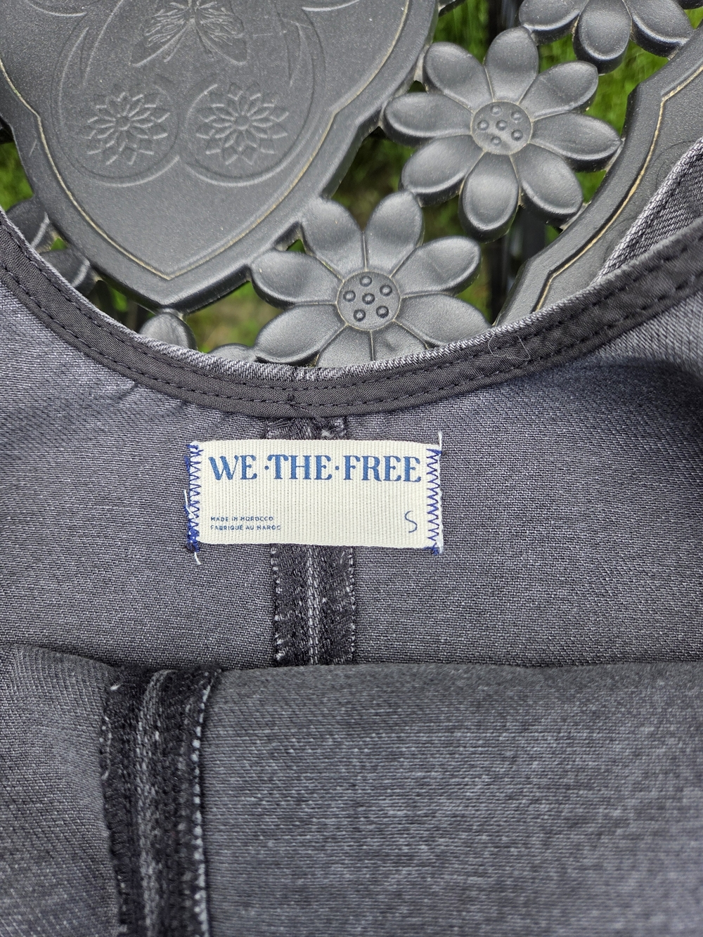 We The Free Washed Black Denim Mini Overall Dress - Picture 6 of 13